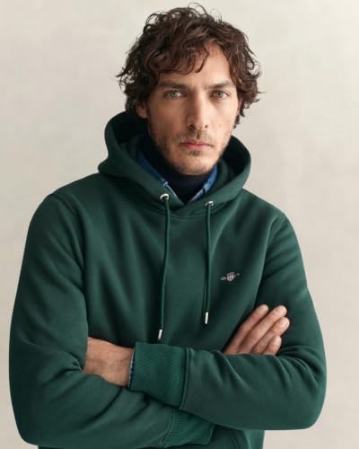 GANT Erkek Yeşil Regular Fit Kapüşonlu Sweatshirt