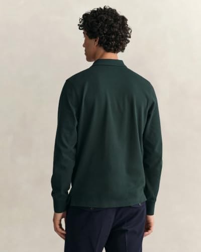 GANT Erkek Yeşil Regular Fit Uzun Kollu Polo
