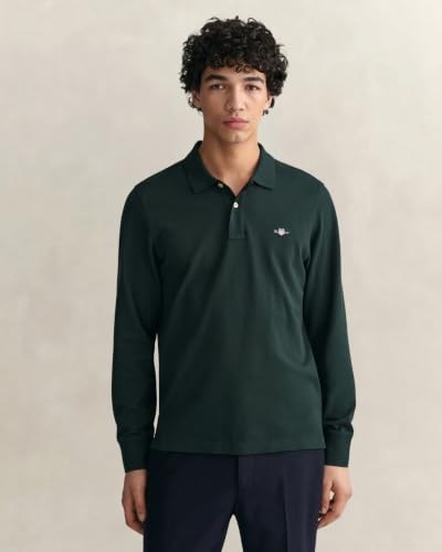 GANT Erkek Yeşil Regular Fit Uzun Kollu Polo