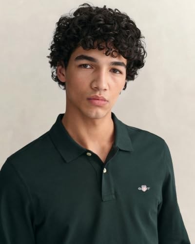 GANT Erkek Yeşil Regular Fit Uzun Kollu Polo