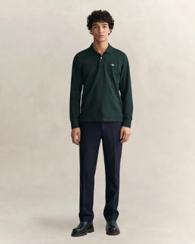 GANT Erkek Yeşil Regular Fit Uzun Kollu Polo