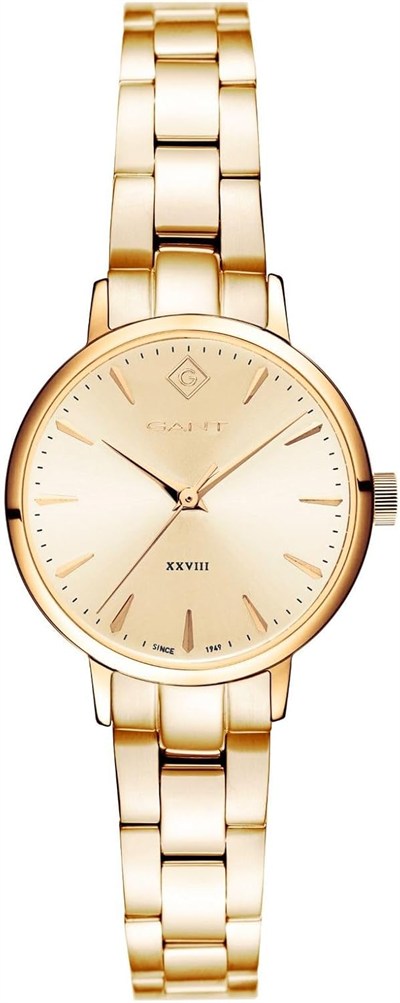 GANT KADIN KOL SAATİ, GOLD ÇELİK KASA, GOLD KORDON, QUARTZ, 28MM, 5 ATM SUYA DAYANIKLI, G126012