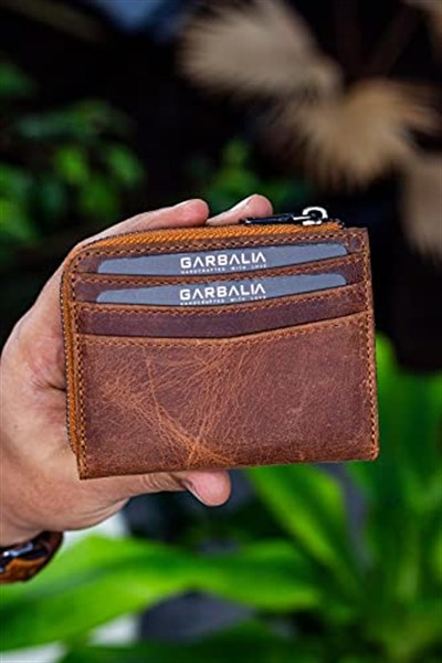 Garbalia Figo Hakiki Deri Unisex Kartlık Cüzdan Taba