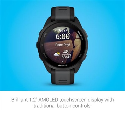 Garmin Forerunner 165, Siyah,Slate Gri