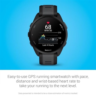 Garmin Forerunner 165, Siyah,Slate Gri