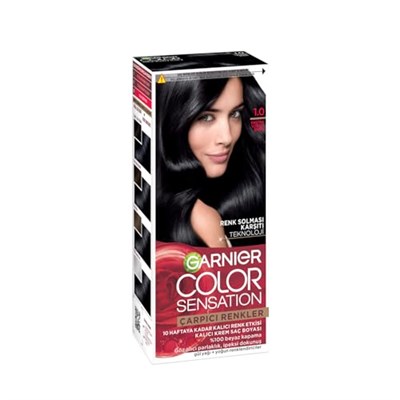 Garnier Çarpıcı Renkler Saç Boyası 1.0 Ekstra Yoğun Siyah - Seçenekler: Tek Boyut (2 paketi), Tek Boyut