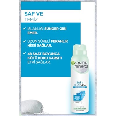 Garnier Mineral Saf & Temiz Deodorant 150 ml