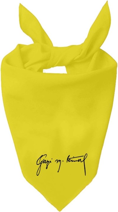 Gazi M. Kemal Imzalı Tasarım Tek Renk Fular