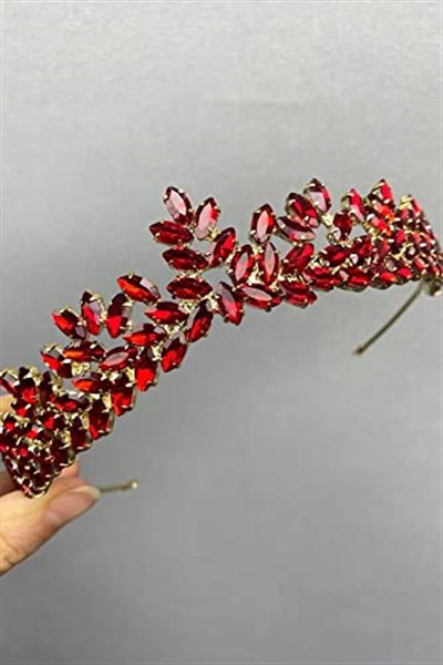 Gelin Saç Aksesuarı Gold Hayal Model Gelin Kına Tacı Ve Küpe