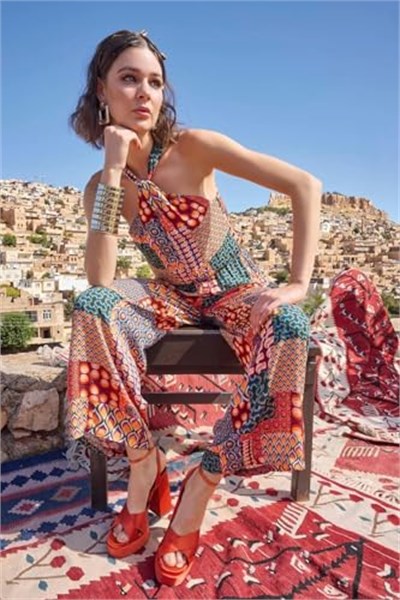 Genel Kadın Overalls Mo23006-desenli