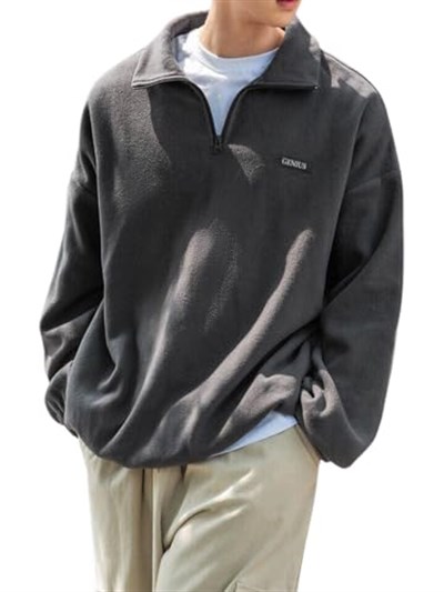 GENIUS Erkek Polar Oversize Sweatshirt Polar Sweatshirt OVERSIZE-POLAR