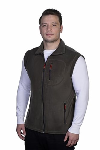 GENIUS STORE Erkek Outdoor Spor Yelek 3 Cepli Polar Yelek