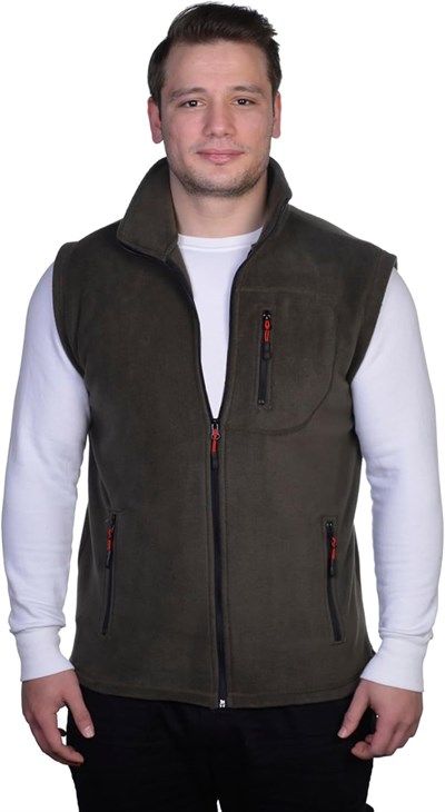 GENIUS STORE Erkek Outdoor Spor Yelek 3 Cepli Polar Yelek