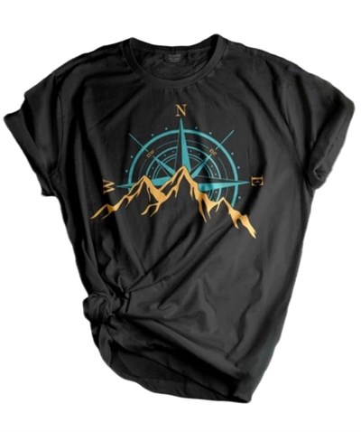 GENIUS STORE Unisex Baskılı Tişört Outdoor Normal Kalıp T-shirt