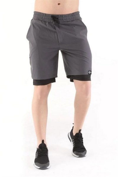 GENIUS STOREErkek Running Hızlı Kuruma Micropoly Antrenman Halısaha Fitness Kısa Taytlı Outdoor Şort