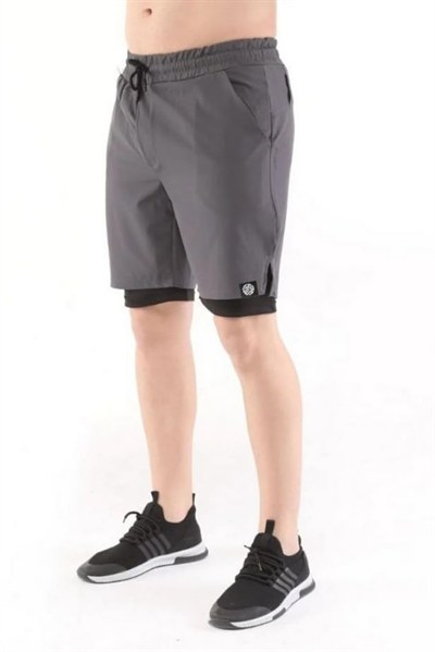 GENIUS STOREErkek Running Hızlı Kuruma Micropoly Antrenman Halısaha Fitness Kısa Taytlı Outdoor Şort