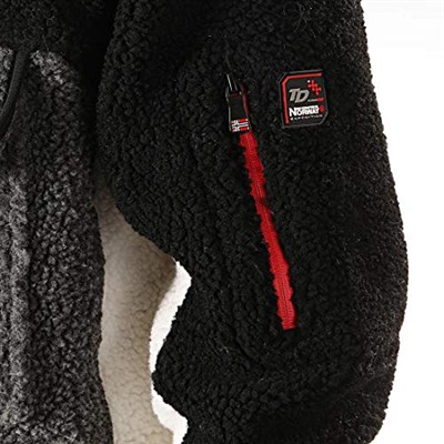 Geographical Norway Erkek Polar Kapüşonlu Sweatshirt Fermuarlı Yaka Riakolo, gri, L