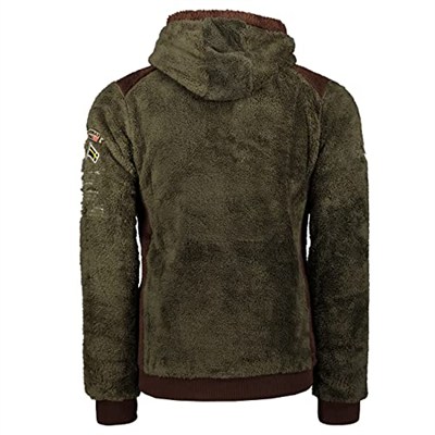 Geographical Norway Gymclass Sherco Men - Kapüşonlu Sweatshirt ve Kanguru Çanta Erkekler için Logo Sweatshirt - Erkekler için - Sweat Shirt Hoody uzun kollu, haki, XL