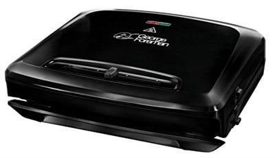 George Foreman 24340-56 Fitness Mangalı Entertaining, Temas Izgarası, Panini ve Sandviç Izgarası, 34,5 x 21 cm Büyük Izgara Yüzeyi, Siyah - Seçenekler: 399x157x352