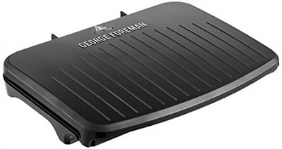 George Foreman Büyük Boy Fit Izgara - Geliştirilmiş Yapışmaz Kaplama ve Hızlı Isınma Özellikli Çok Yönlü Tost Makinesi, Siyah 25820-56
