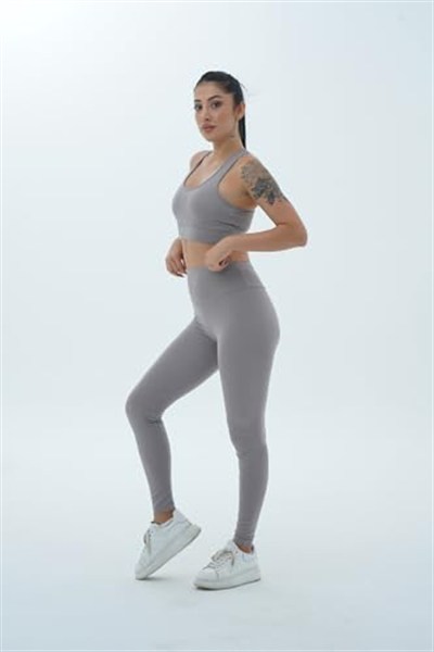 George Phoenix Aero Motion - Gri Geniş Askılı Kaplı ve Destekli Spor Sütyeni