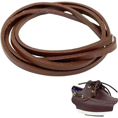 Gerçek Deri Bağcık 150 cm-1 Adet, Nubuk Timberland Dexter vb. Ayakkabılara Uyumlu Loafer ve Makosen Ayakkabılar için Uygun 3x2 mm Kalınlıkta Hakiki Deri Ayakkabı Bağcığı