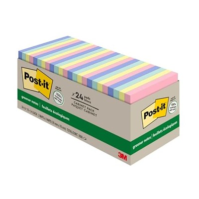 Geri dönüşüm Notes, 3 x 3, Sunwashed Pier, 24 75-sheet ped/Paket