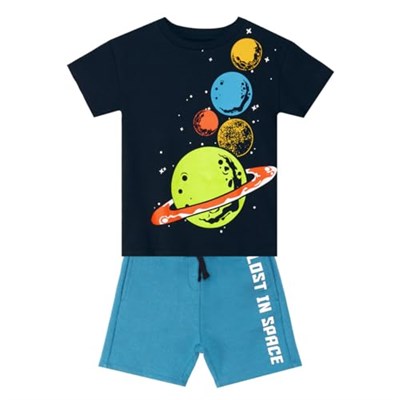 Gezegenler Erkek Çocuk T-shirt Şort Takım