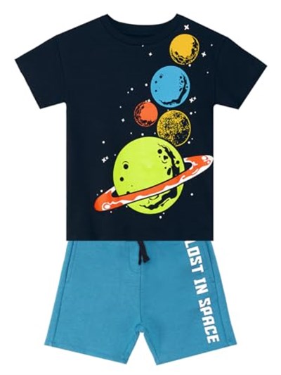 Gezegenler Erkek Çocuk T-shirt Şort Takım