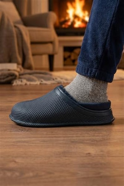 Gezer Erkek Kışlık Eva Içi Peluşlu Sessiz Taban Ev Bahçe Terlik GT5KMM.15336.00