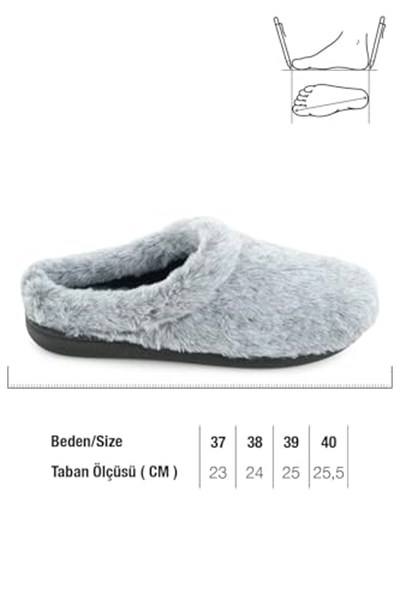 Gezer Kadın Kışlık Peluşlu Tasarım Ev Bahçe Gondol Terlik GT1KZM.16160.00