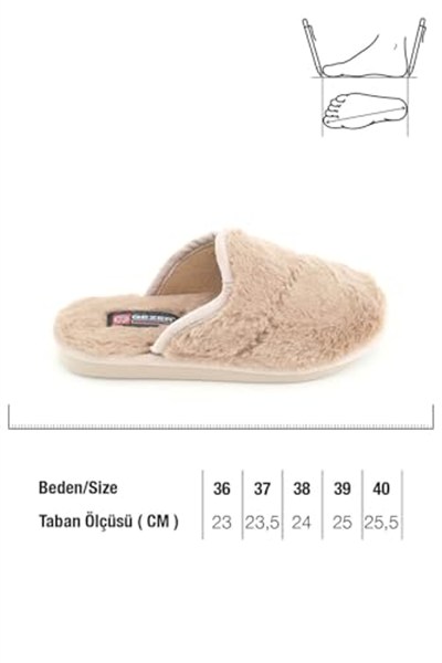 Gezer Kadın Kışlık Rahat Taban Ev Bahçe Terlik GT1KZM.16023.00