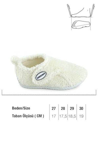 Gezer Kışlık Kız Çocuk Peluşlu Rahat Taban Cırt Cırtlı Ayarlanabilir Ev Okul Kreş Panduf Ayakkabı GA2KPM.03421.01