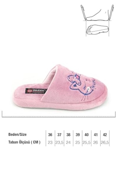 Gezer Kışlık Nakışlı Tasarım Fashion Ev Bahçe Kadın Terlik GT7KZE.14683.00