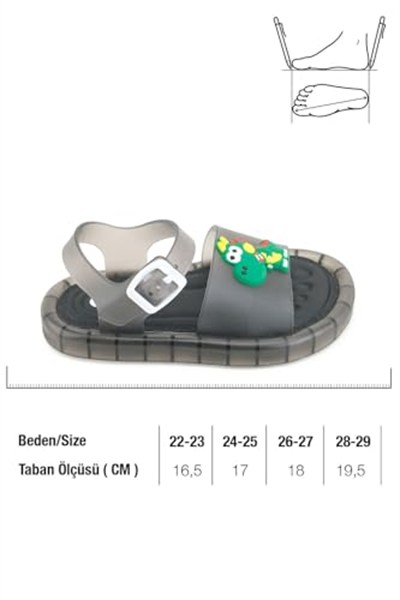 Gezer Yazlık Erkek Çocuk Suni Deri Işıklı Rahat Taban Ayarlanabilir Dino Sandalet GK2YPE.00211.00