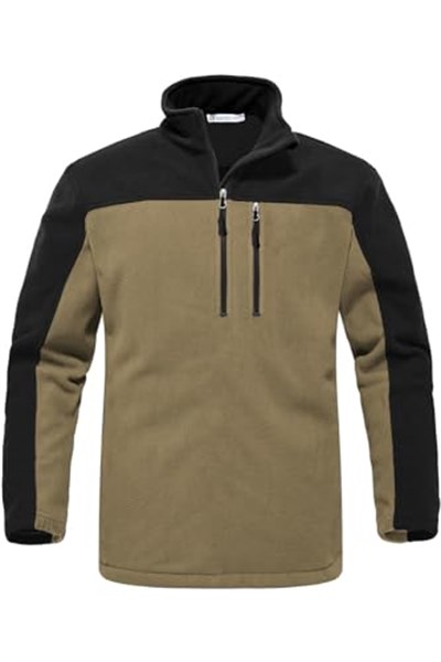 Ghassy Co. Erkek Mountain Windproof Yarım Fermuarlı Cepli Polar
