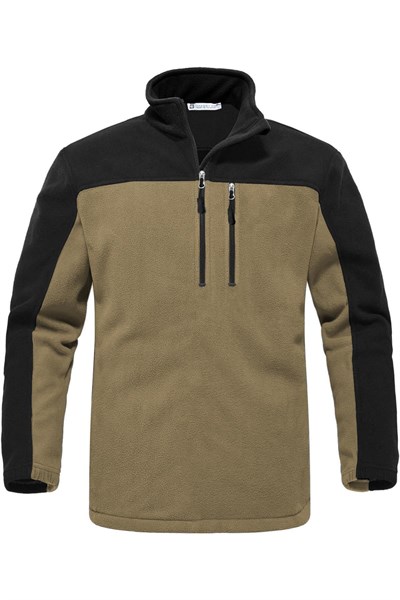 Ghassy Co. Erkek Mountain Windproof Yarım Fermuarlı Cepli Polar