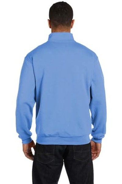 Ghassy Co. Erkek Dik Yaka Silver Yarım Fermuarlı Sweatshirt AÇIK MAVİ L