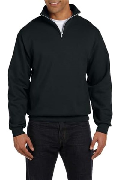 Ghassy Co. Erkek Dik Yaka Silver Yarım Fermuarlı Sweatshirt