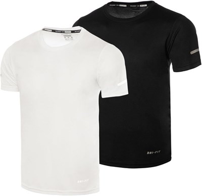 Ghassy Co. Erkek 2Li Paket Dry Fit Atletik Nem Emici Günlük Tshirt
