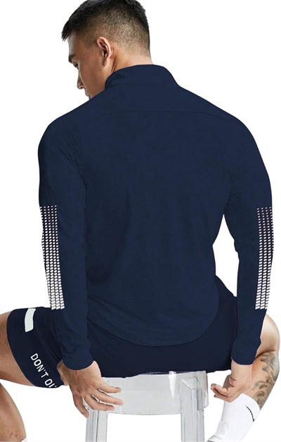 Ghassy Co. Erkek Running Hızlı Kuruma Nem Emici Teknik Performan Uzun Kollu T-shirt