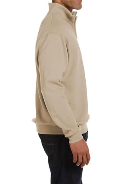 Ghassy Co. Erkek Dik Yaka Silver Yarım Fermuarlı Sweatshirt BEJ L