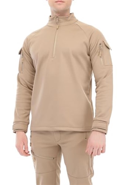 Ghassy Co. Erkek Su ve Rüzgar Geçirmez Ripstop Military Tactical Army mbat Yarım Fermuarlı Mont