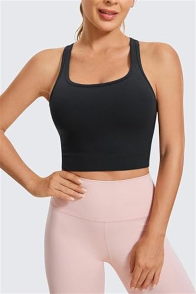 Ghassy Co. Kadın Racerback Running Yoga Egzersiz Fitness Spor Sütyen CRS004 SİYAH M
