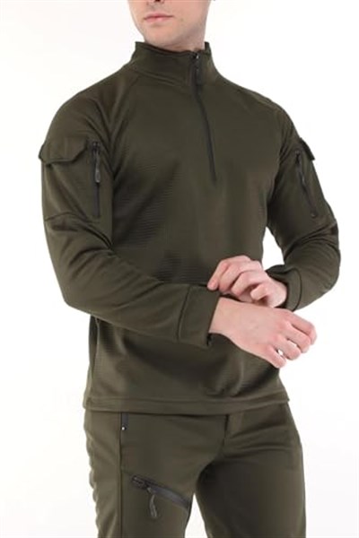 Ghassy Co. Erkek Military mbat Alt Üst Softshell Takım HAKİ S