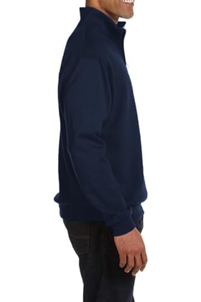 Ghassy Co. Erkek Dik Yaka Silver Yarım Fermuarlı Sweatshirt LACİVERT XL