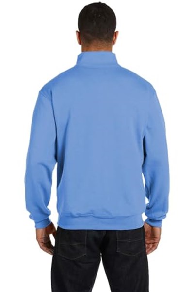 Ghassy Co. Erkek Dik Yaka Silver Yarım Fermuarlı Sweatshirt AÇIK MAVİ XL