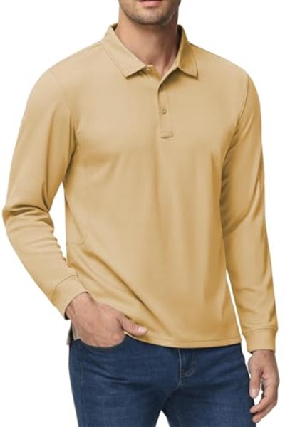 Ghassy Co. Erkek Jersey Golf Polo Gömlek Pike Performans Taktik Askeri Uzun Kollu T-Shirt