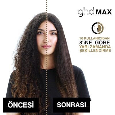 Ghd Max Geniş Plakalı Saç Düzleştirici ve Şekillendirici, Siyah