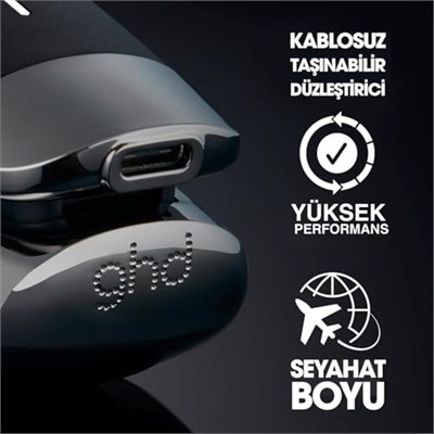 Ghd Unplugged Kablosuz Saç Düzleştirici, Siyah